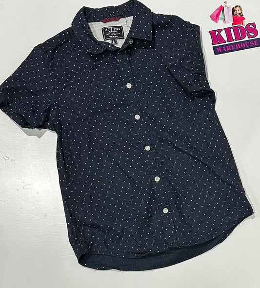 Indie Kids Black Top With Star Pattern Size 8