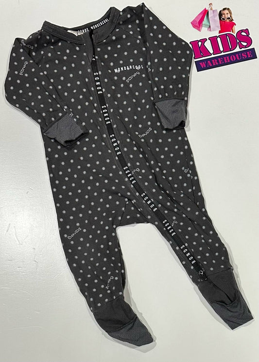 Bonds Black Wondersuit With Dot Pattern Size 00
