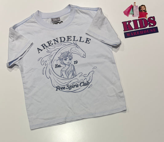 Disney X Cotton On Light Blue, Elsa Print Top Size 5