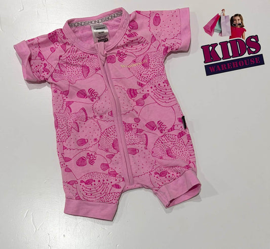 Bonds Pink Jumpsuit With Fish Pattern Size 0000