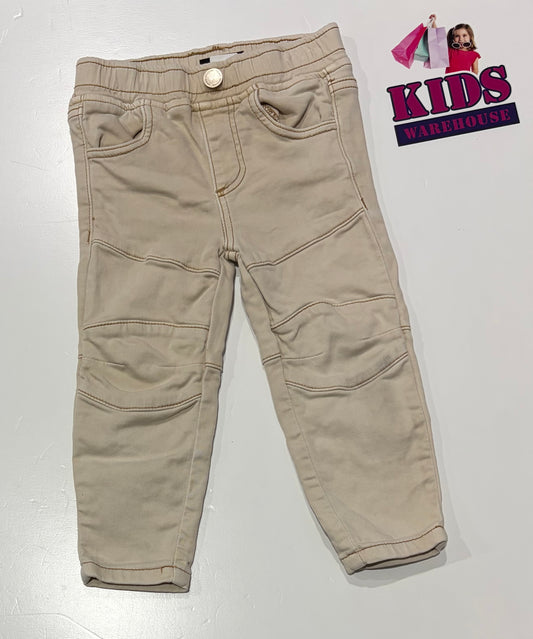 Animal Crackers Cream Cargo Pants Size 2
