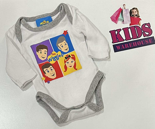 New The Wiggles White & Grey Bodysuit Size 00000