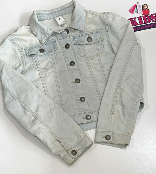 Target White Denim Jacket Size 12