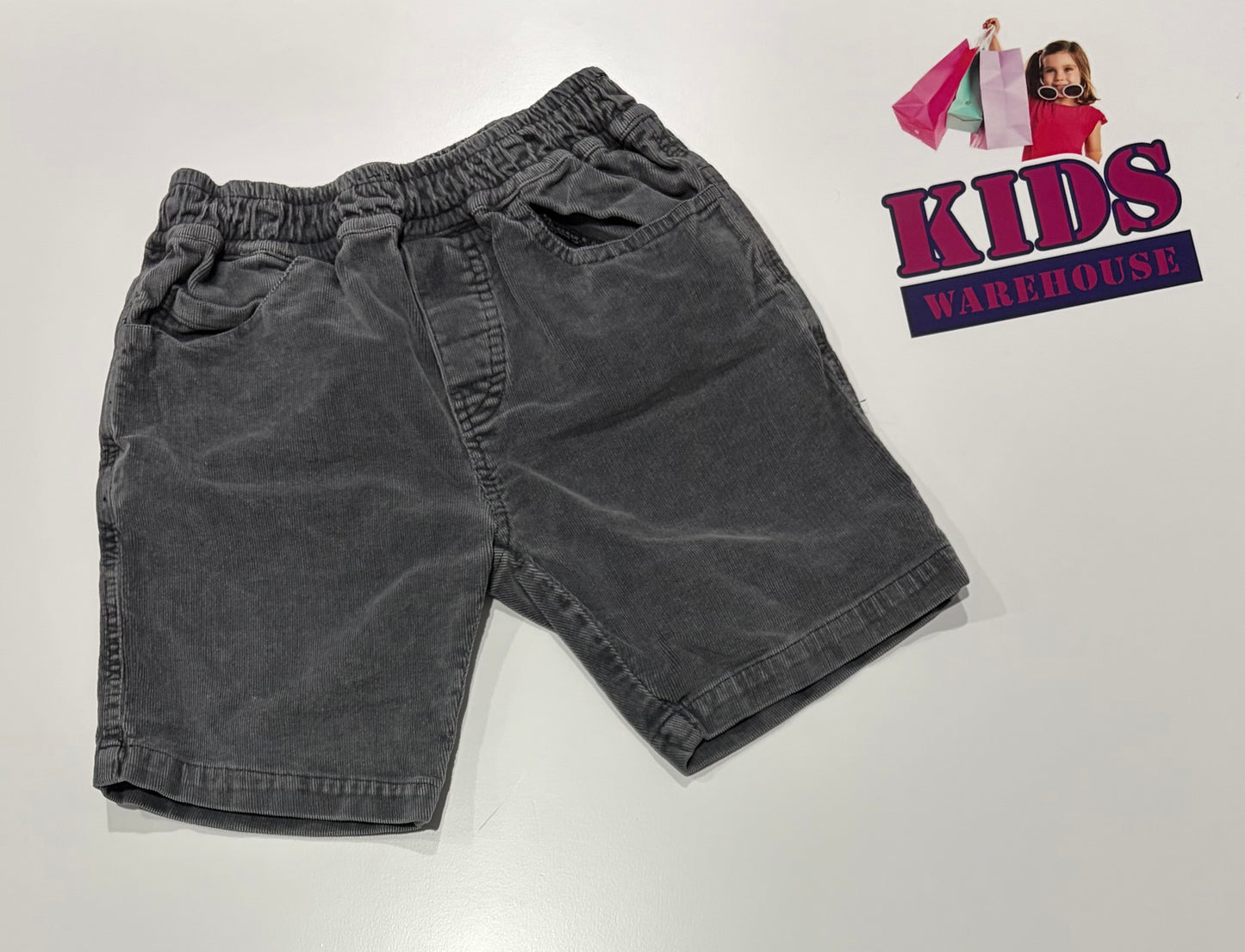 Atilla Cubs Grey Corduroy Shorts Size 4