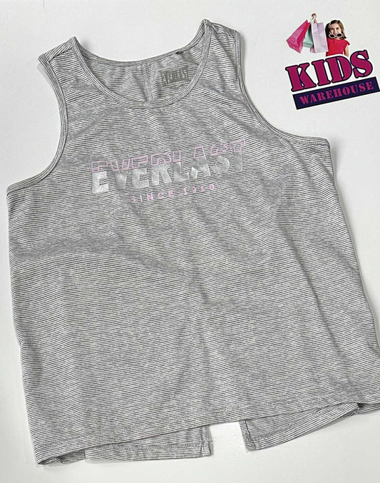 Everlast Grey & White Sleeveless Top Size 10