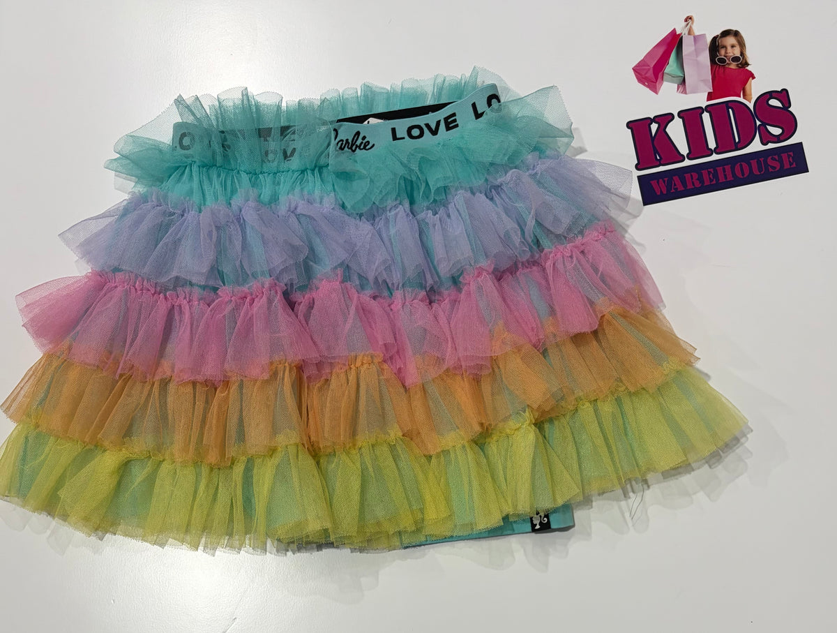 Cotton On X Barbie Rainbow Skirt Size 9