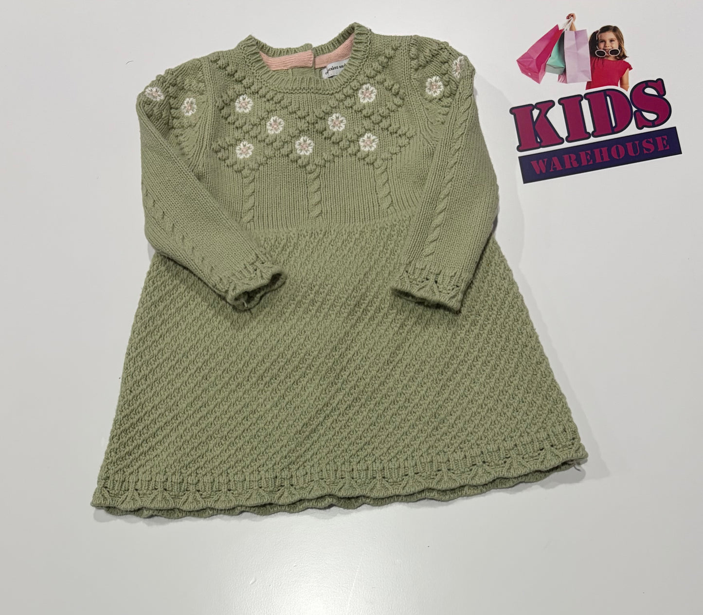 Cupcakes & Cashmere Green Knit Dress Size 1