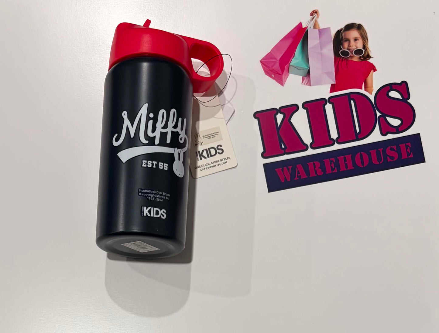 Not Used Cotton On Kids Black, Red Miffy Water Bottle