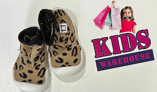 Jaguar Print Sock Non-Slip Shoes Size US3/UK2 (Toddler)