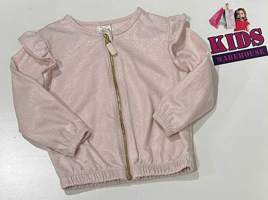Carters Pink Sparkly Zipper Jumper Size 2