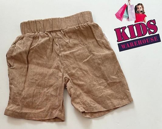 Soll the Label Tan Cheescloth Shorts Size 000