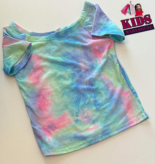 Blue, Green, Purple & Pink Tie Dye Top Size 6