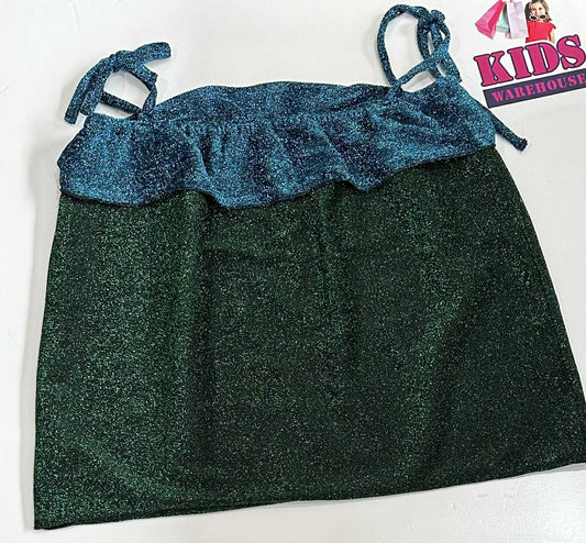 Kip & Co Sparkly Green & Blue Top Size 10