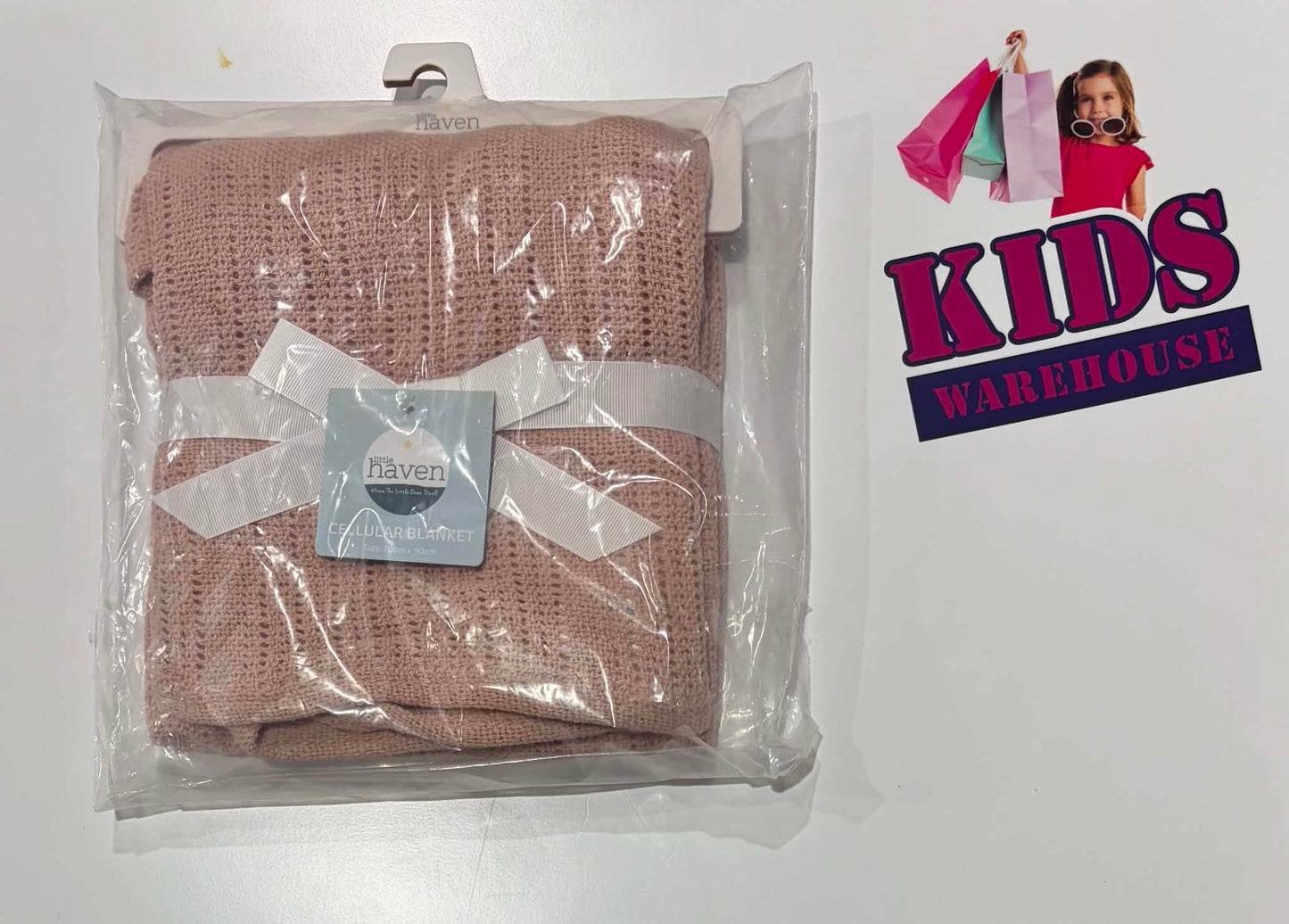 Not Used Little Haven Pink Cellular Blanket 70x90cm