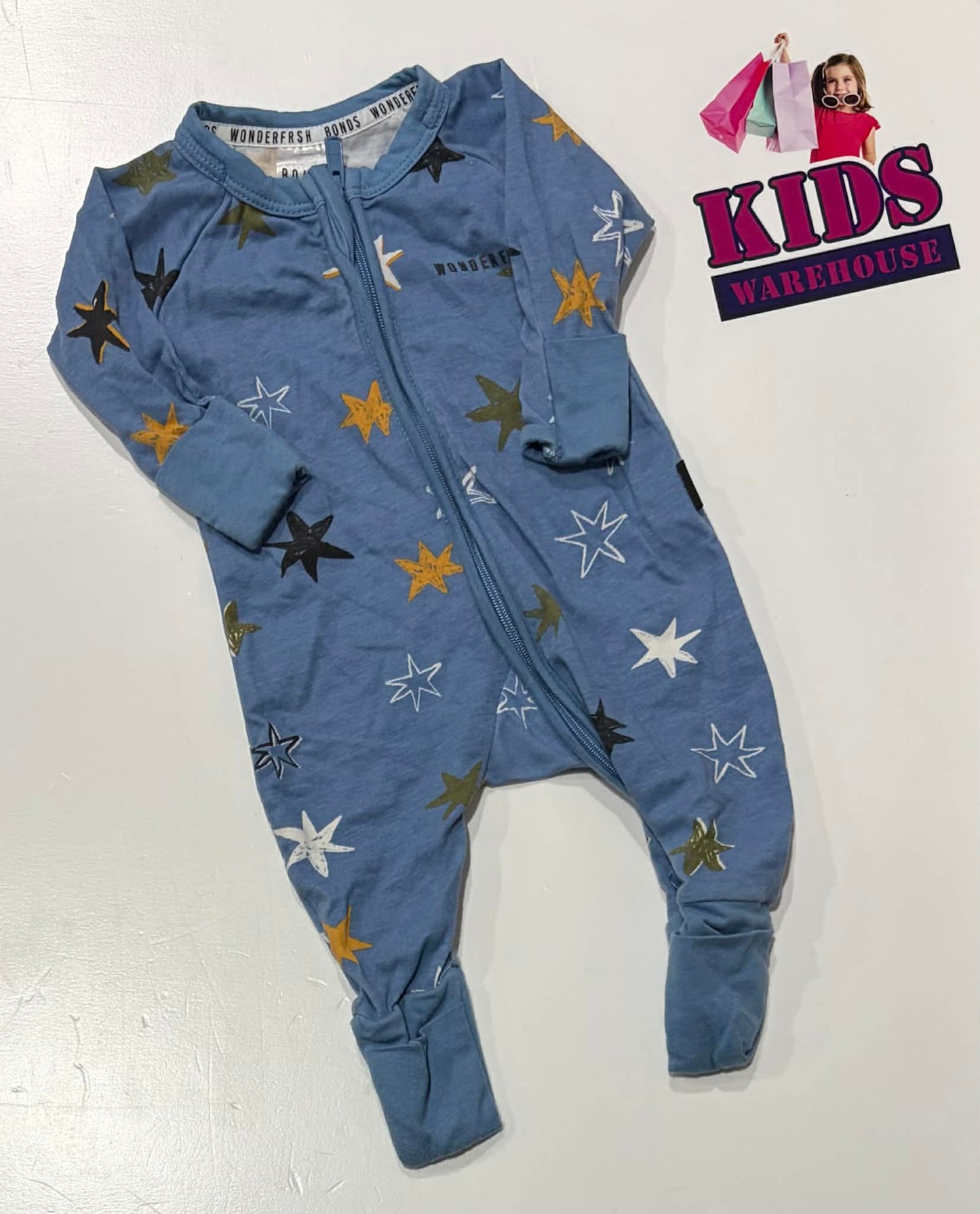 Bonds Blue Wondersuit With Star Pattern Size 0000