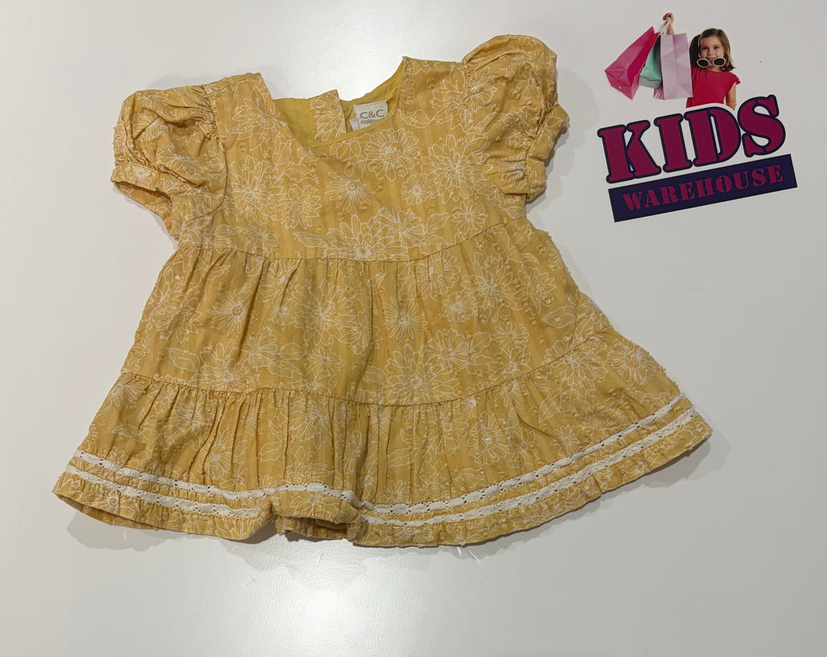 C&C Yellow Dress Size 2