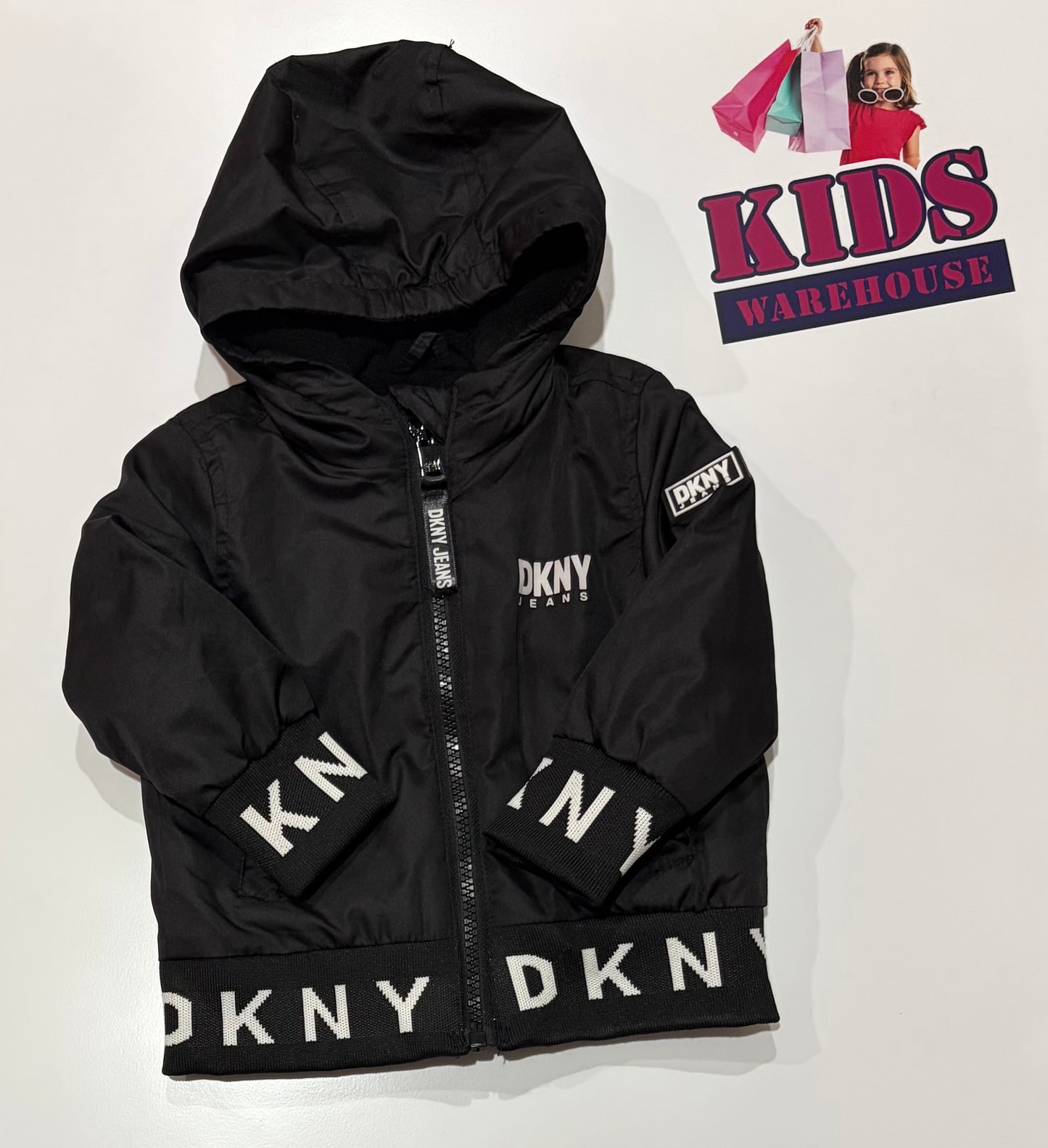 DKNY Black Puffer Jacket Size 1