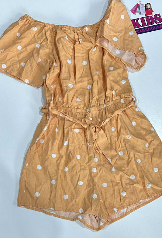 Target Orange Dress With White Dot Pattern Size 12