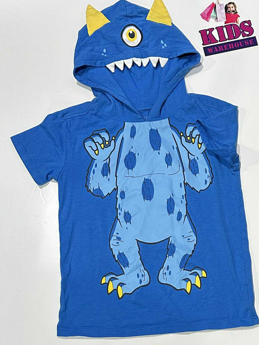 Anko Blue Hoodie With T-Rex Print Size 7
