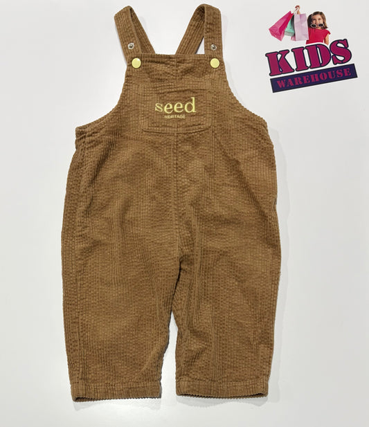 Seed Heritage Brown Corduroy Playsuit Size 1