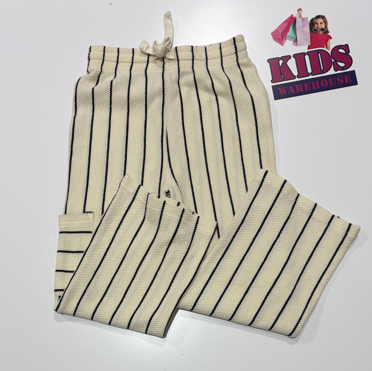 Cotton On White, Black Stripe Pants Size 5