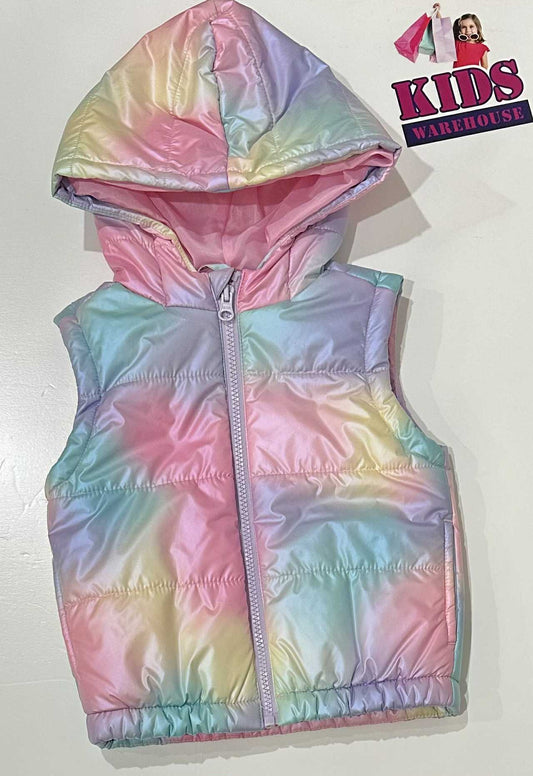 Anko Rainbow Puffer Vest Size 1