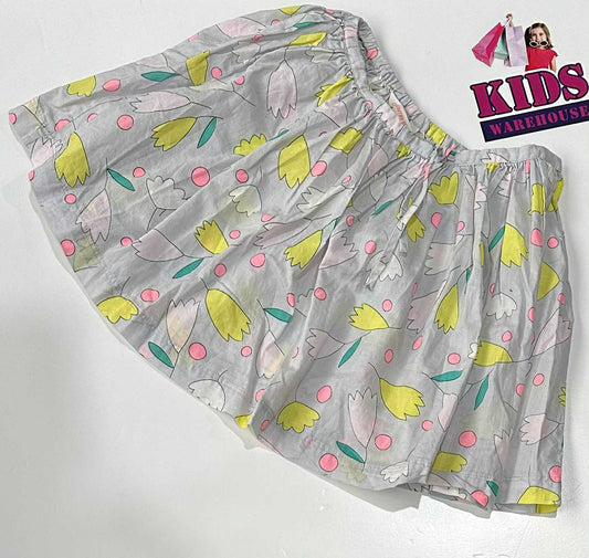 Country Road Grey Skirt With Flower Pattern Size 6