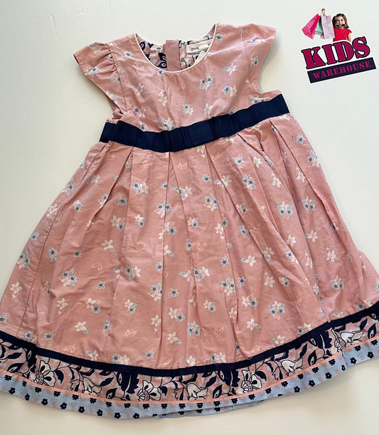 Pumpkin Patch Pink Dress With Flower Prints Size 5