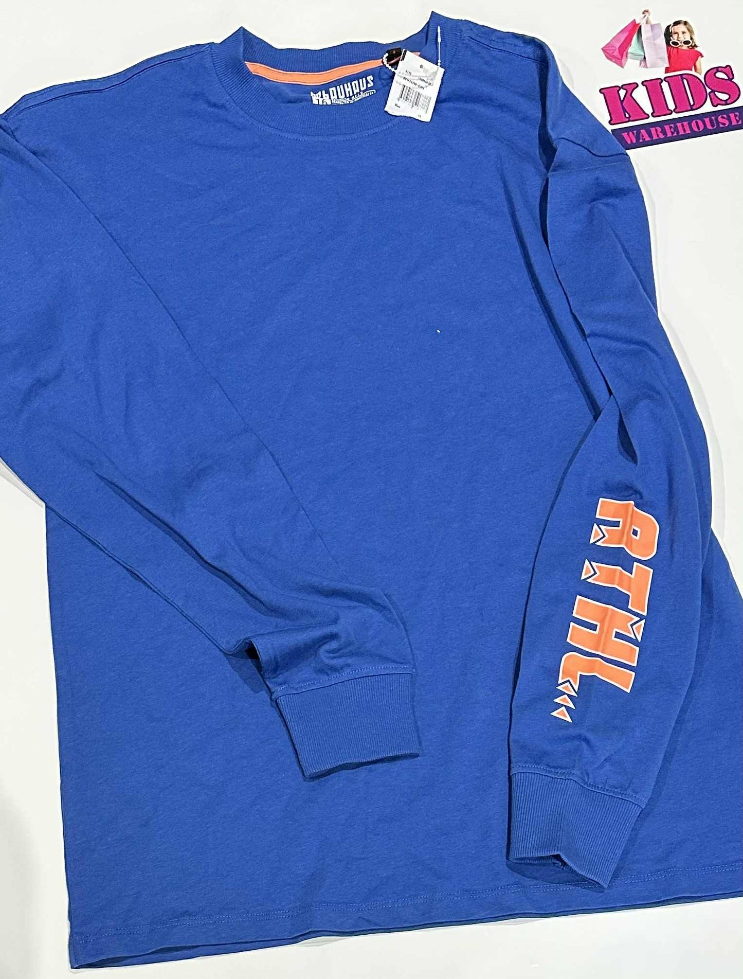 Bauhaus Blue Long Sleeve Top Size 16