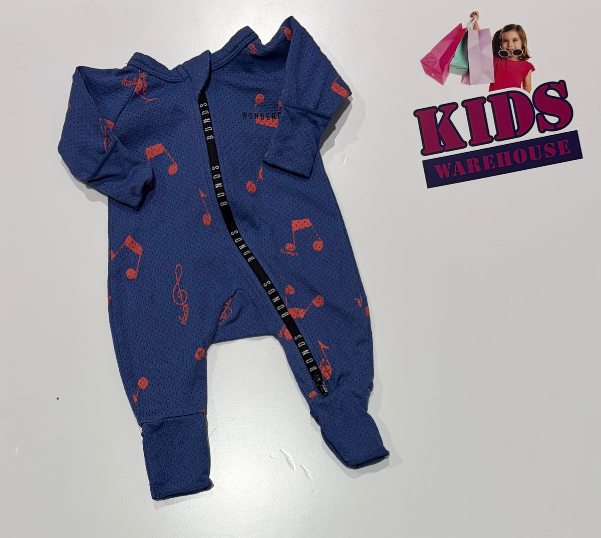 Bonds Blue, Pink Music Note Print Wondercool Size 00000