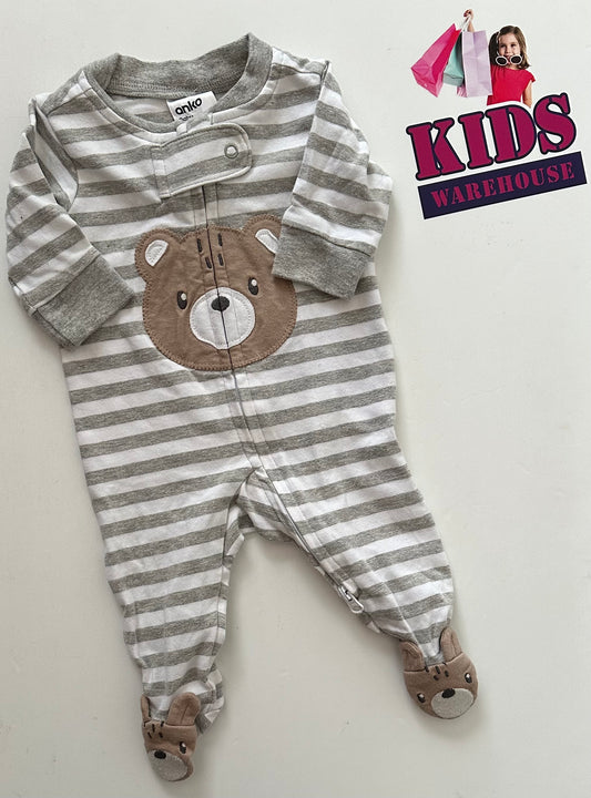 Premmie Bear Print Zip Jumpsuit Size 00000