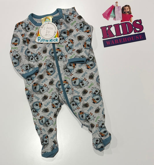 Not Used Puffin Rock Grey, Blue Puffin Print Jumpsuit Size 000