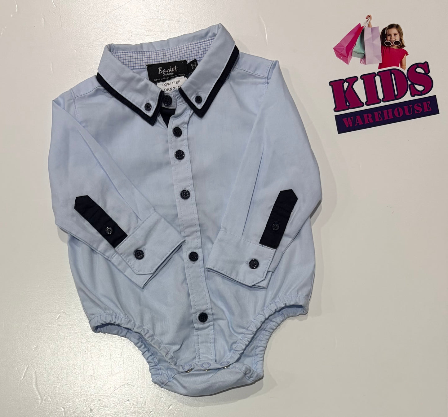 Bardōt Blue Long Sleeve Bodysuit Size 00
