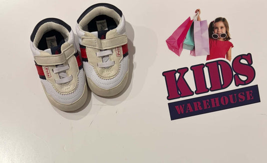 Ralph Lauren Polo Beige, White, Red, Blue Runners Size US3/UK2.5 (Toddler)