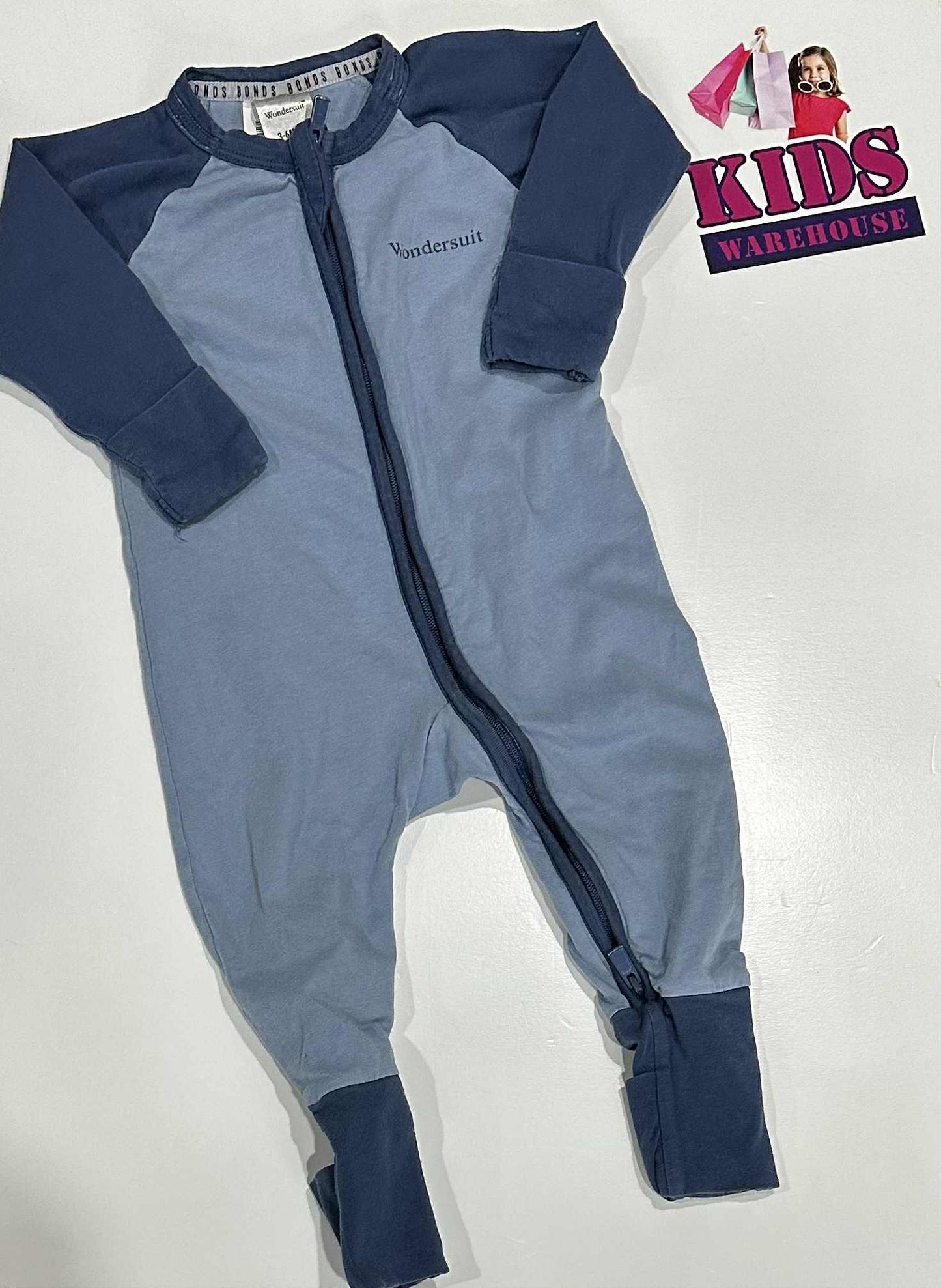 Bonds Blue Zipper Wondersuit Size 00
