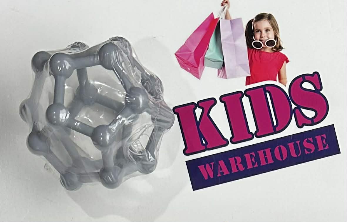 Silcone Easy To Grab Grey Baby Teether Ball