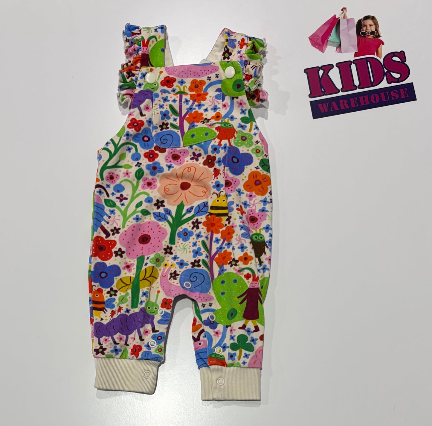 Gorman Kids White, Bugs Print Playsuit Size 00