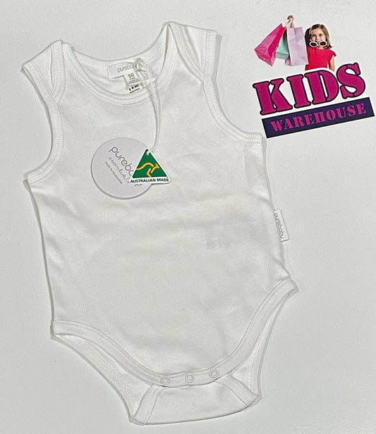 New PureBaby White Bodysuit Size 00