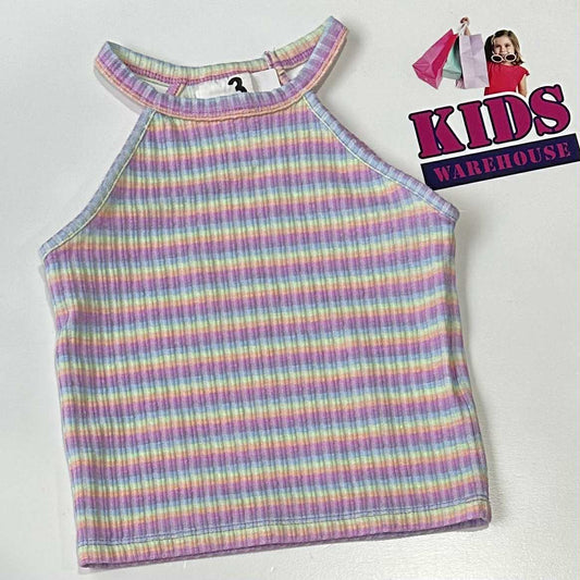 Cotton On Rainbow Pattern Sleeveless Top Size 3