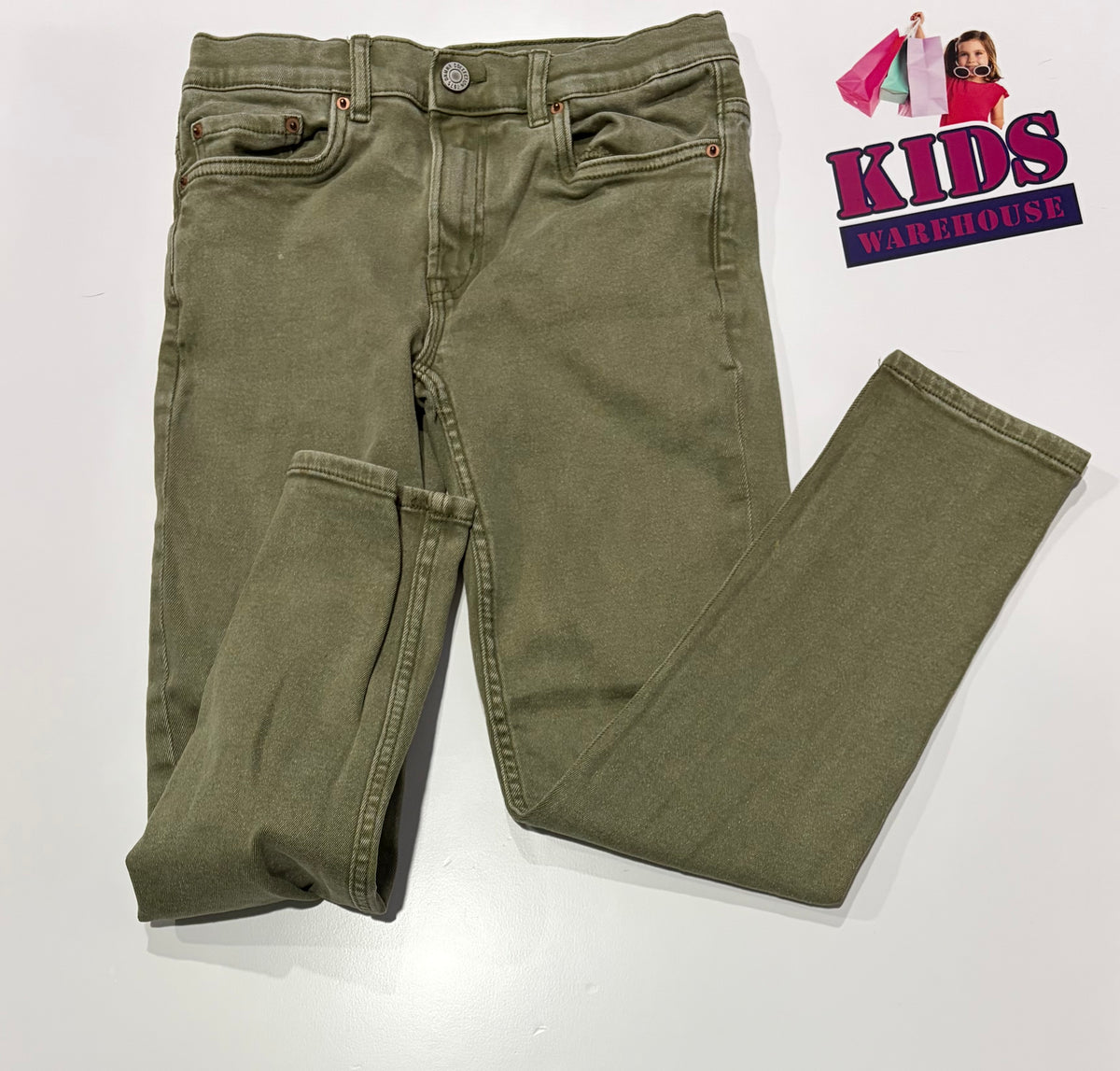Zara Green Stretch Denim Jeans Size 10