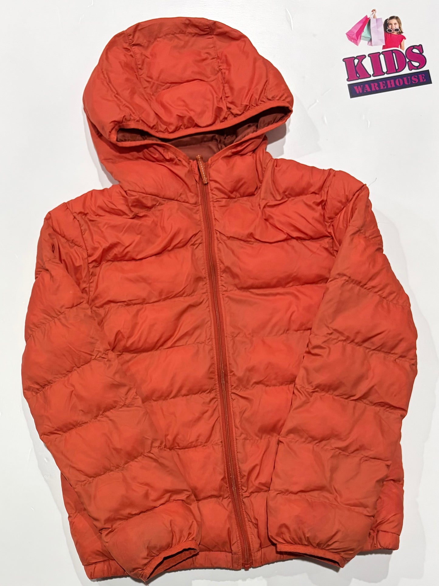 UniQLD Orange Puffer Jacket Size 10