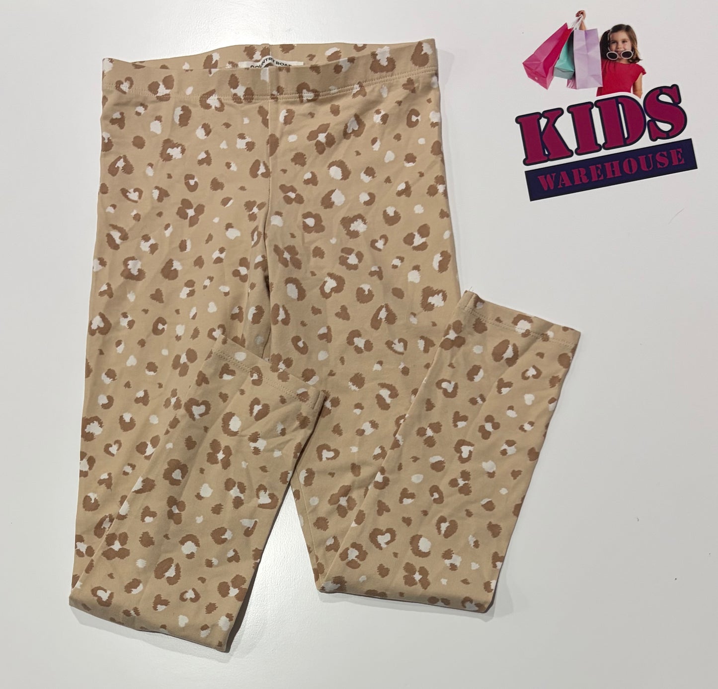 Country Road Tan, Leopard Print Leggings Size 8