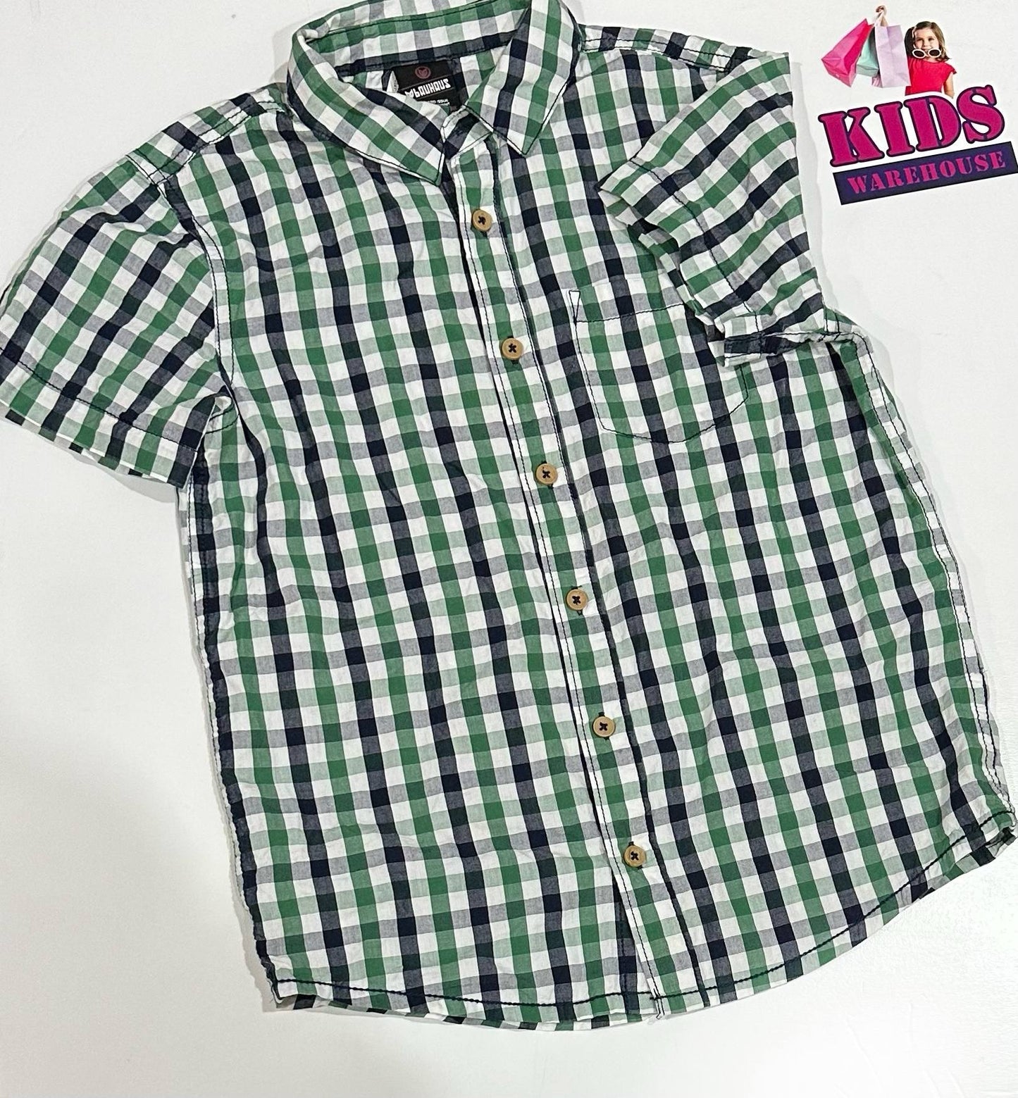 Bauhaus White & Green Top Size 10