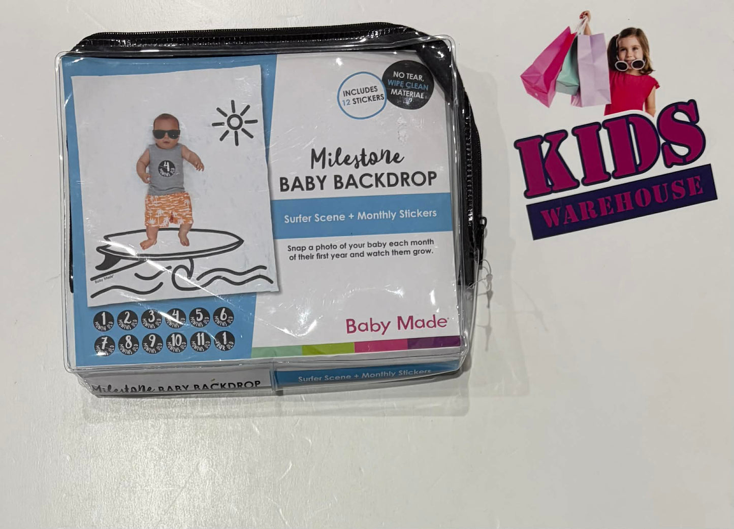 Baby Made Milestone Baby Backdrop