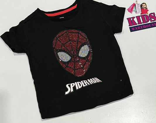 Marvel Spider-Man Black Top With Red Spiderman Print Size 4