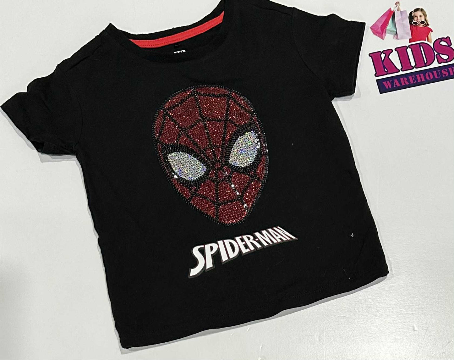 Marvel Spider-Man Black Top With Red Spiderman Print Size 4
