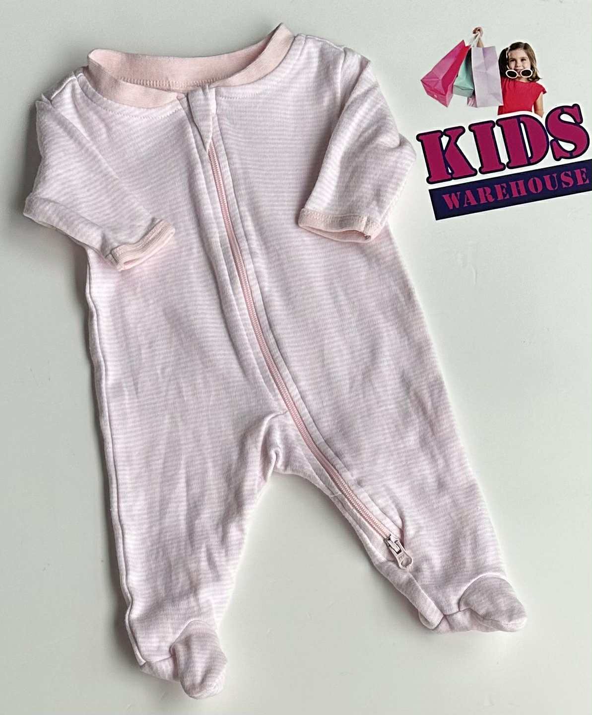 Pink, White Stripe Print Jumpsuit Size 00000 (Prem)