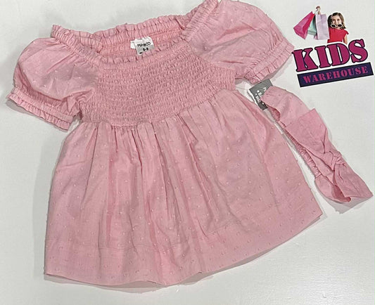 Pep & Co Pink Dress With Bow Tie Size 00