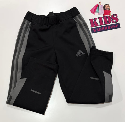Adidas Black, Grey Stripe Print Sports Wear Pants Size 7