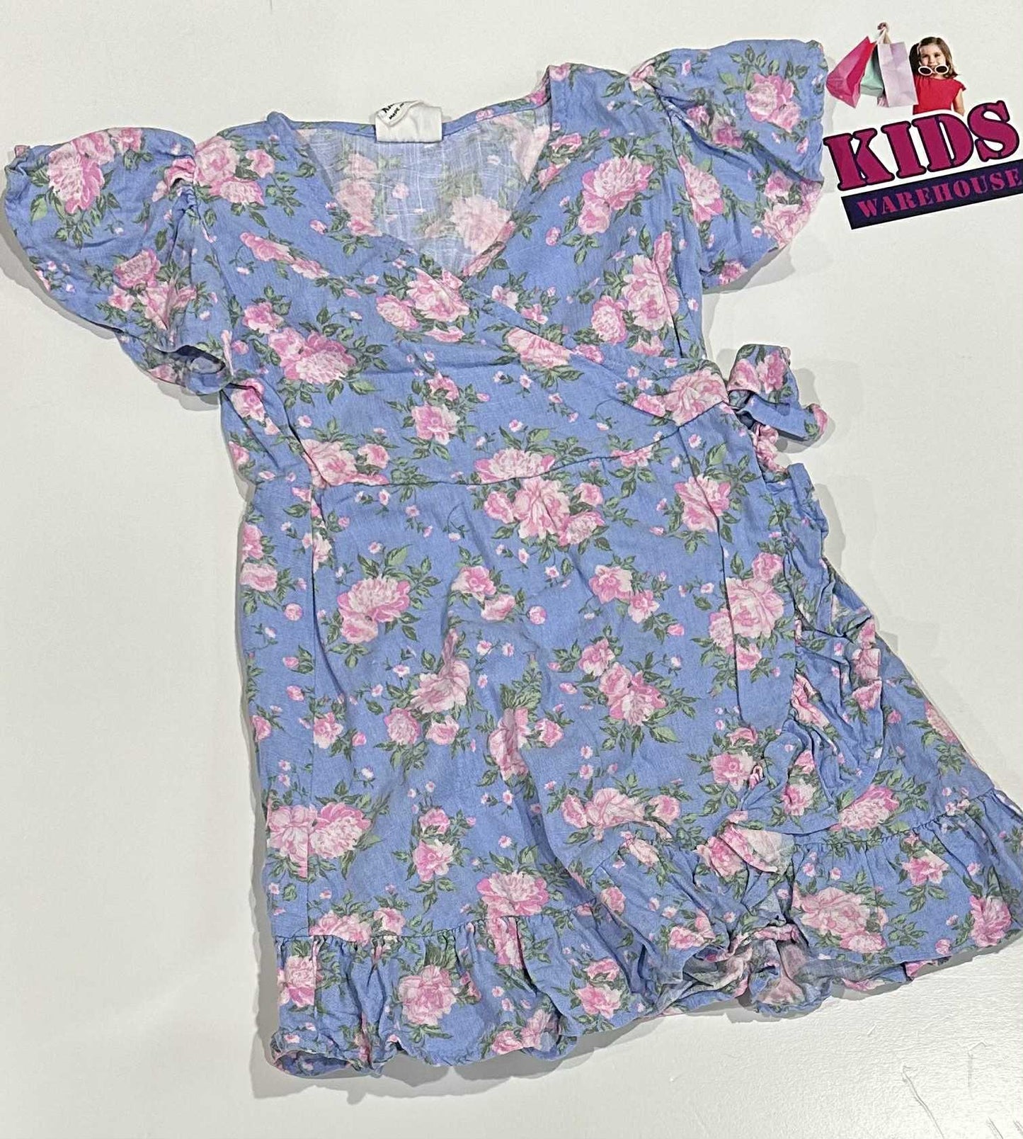 Cotton On Dress With Pink Flower Pattern Size 4